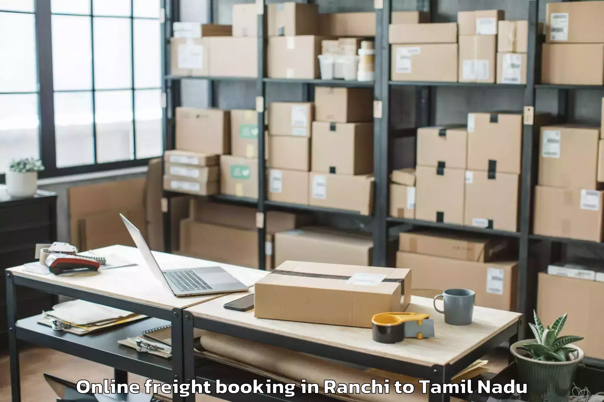 Trusted Ranchi to Eraniel Online Freight Booking